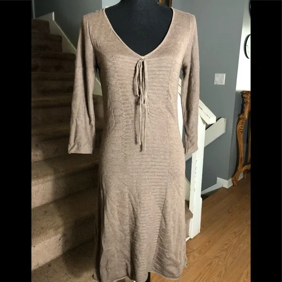 Max Studio Women's Size S Tan Casual Sweater Dress - Picture 1 of 4